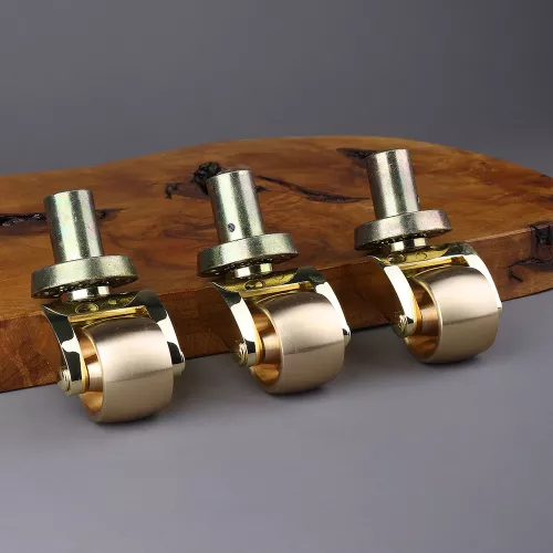 Латунные колесики (ролики) для рояля Ø44 мм — комплект 3 шт.