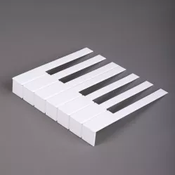 Накладки на клавиши 51 мм, глянцевые, оттенок слоновая кость, комплект 52 шт, premium пластик