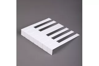 Накладки на клавиши 51 мм, глянцевые, оттенок слоновая кость, комплект 52 шт, premium пластик