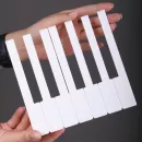 Накладки на клавиши 51 мм, глянцевые, оттенок слоновая кость, комплект 52 шт, premium пластик