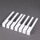Накладки на клавиши 51 мм, глянцевые, оттенок слоновая кость, разеделенные, комплект 52 шт, высококачественный пластик