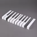 Накладки на клавиши 51 мм, глянцевые, оттенок слоновая кость, разеделенные, комплект 52 шт, высококачественный пластик