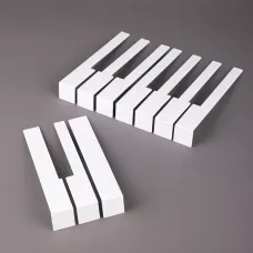 Накладки раздельные белые на клавиши фортепиано 51 мм, глянец, комплект 52 шт