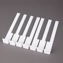 Накладки раздельные белые на клавиши фортепиано 51 мм, глянец, комплект 52 шт