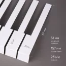 Накладки раздельные белые на клавиши фортепиано 51 мм, глянец, комплект 52 шт