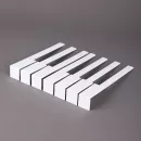 Накладки раздельные белые на клавиши фортепиано 51 мм, глянец, комплект 52 шт