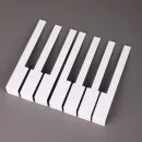 Накладки раздельные белые на клавиши фортепиано 51 мм, глянец, комплект 52 шт
