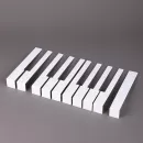 Накладки раздельные белые на клавиши фортепиано 51 мм, глянец, комплект 52 шт