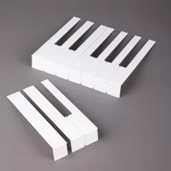 Накладки на клавиши 52 мм, матовые, оттенок слоновая кость, комплект 52 шт