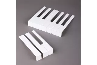 Накладки на клавиши 52 мм, матовые, оттенок слоновая кость, комплект 52 шт