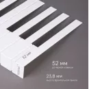 Накладки на клавиши 52 мм, матовые, оттенок слоновая кость, комплект 52 шт