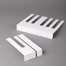 Накладки на клавиши 52 мм, глянцевые, белоснежные, комплект 52 шт