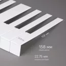 Накладки на клавиши 52 мм, глянцевые, белоснежные, комплект 52 шт