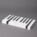 Накладки на клавиши 52 мм, глянцевые, белоснежные, комплект 52 шт