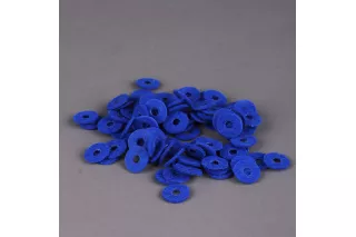 Шайбы балансировочные (флейка) для клавиш фортепиано 12×4×1 мм — набор 90 шт, синий фетр