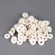 Шайбы балансировочные (флейки) для клавиш фортепиано, 12 х 4 х 2 мм, набор 90  шт, белый фетр