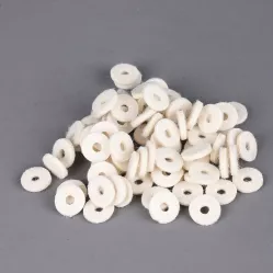 Шайбы балансировочные (флейки) для клавиш фортепиано, 12 х 4 х 2 мм, набор 90  шт, белый фетр