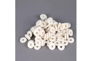 Шайбы балансировочные (флейки) для клавиш фортепиано, 12 х 4 х 2 мм, набор 90  шт, белый фетр