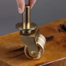 Колёсико для рояля сдвоенное Ø 50 мм — шток Ø 20 мм, 1 шт