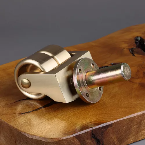 Колёсико для рояля сдвоенное Ø 50 мм — шток Ø 20 мм, 1 шт