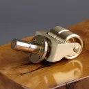 Колёсико для рояля сдвоенное Ø 50 мм — шток Ø 20 мм, 1 шт