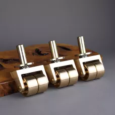 Колёсики для рояля сдвоенные Ø 50 мм — комплект 3 шт (шток Ø 20 мм)