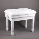 Банкетка для фортепиано регулируемая белая