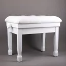 Банкетка для фортепиано регулируемая белая