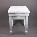 Банкетка для фортепиано регулируемая белая