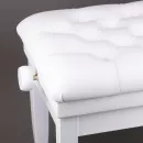 Банкетка для фортепиано регулируемая белая