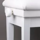 Банкетка для фортепиано регулируемая белая