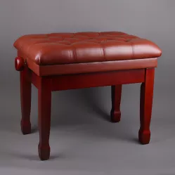 Банкетка для фортепиано регулируемая красно-коричневая