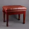 Банкетка для фортепиано регулируемая красно-коричневая