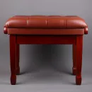 Банкетка для фортепиано регулируемая красно-коричневая