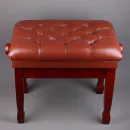 Банкетка для фортепиано регулируемая красно-коричневая