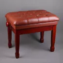 Банкетка для фортепиано регулируемая красно-коричневая