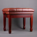 Банкетка для фортепиано регулируемая красно-коричневая