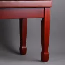 Банкетка для фортепиано регулируемая красно-коричневая