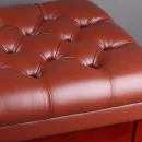 Банкетка для фортепиано регулируемая красно-коричневая