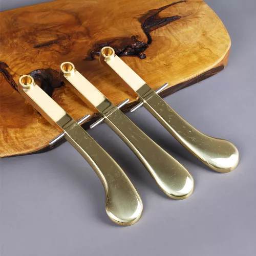 Педали для рояля, комплект 3 шт, золотой цвет, раздельные, со штифтами