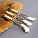 Педали для рояля, комплект 3 шт, золотой цвет, раздельные, со штифтами