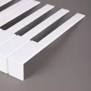 Накладки на клавиши фортепиано, 51 мм, ширина 22,5 мм, без оттенка (белоснежные), комплект 52 шт