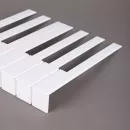 Накладки на клавиши фортепиано, 51 мм, ширина 22,5 мм, без оттенка (белоснежные), комплект 52 шт