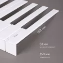 Накладки на клавиши фортепиано, 51 мм, ширина 22,5 мм, без оттенка (белоснежные), комплект 52 шт