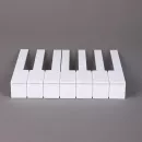 Накладки на клавиши фортепиано, 51 мм, ширина 22,5 мм, без оттенка (белоснежные), комплект 52 шт