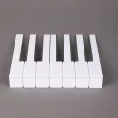 Накладки на клавиши фортепиано, 51 мм, ширина 22,5 мм, без оттенка (белоснежные), комплект 52 шт